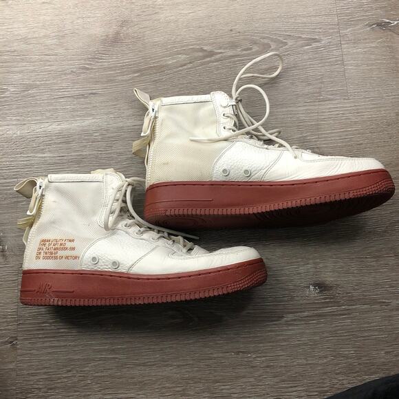 2017 NIKE AIR FORCE 1 SF AF1 917753-100 Men's Sneakers -  White - Size 8 - Picture 8 of 11